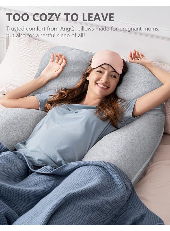 U-Shaped Body Pillow for Side Sleepers, Full Body Support Pillow with Removable Washable Cover for Sleeping Comfort and Daily Rest - Image 5