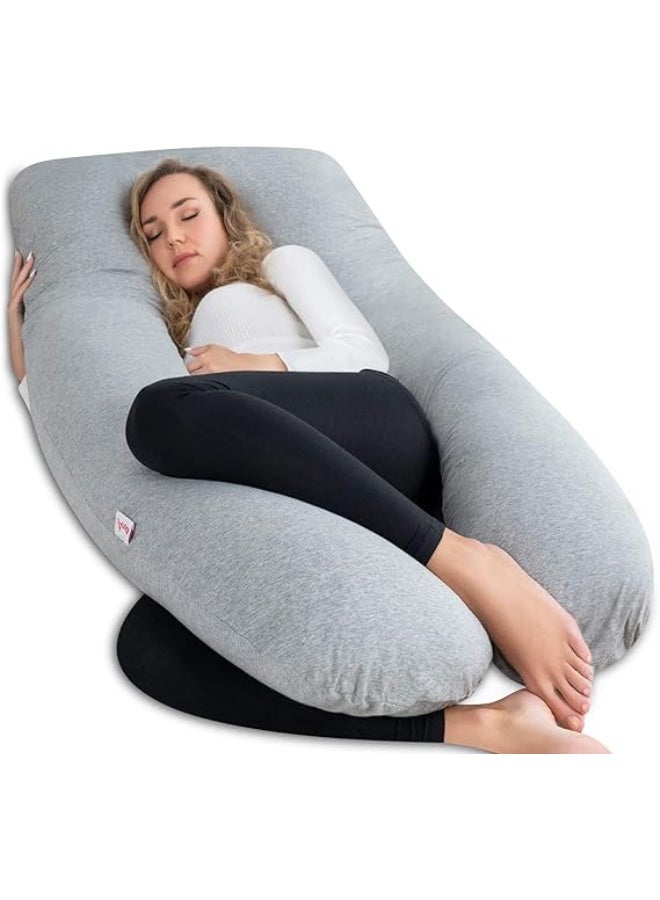 U-Shaped Body Pillow for Side Sleepers, Full Body Support Pillow with Removable Washable Cover for Sleeping Comfort and Daily Rest - Image 1