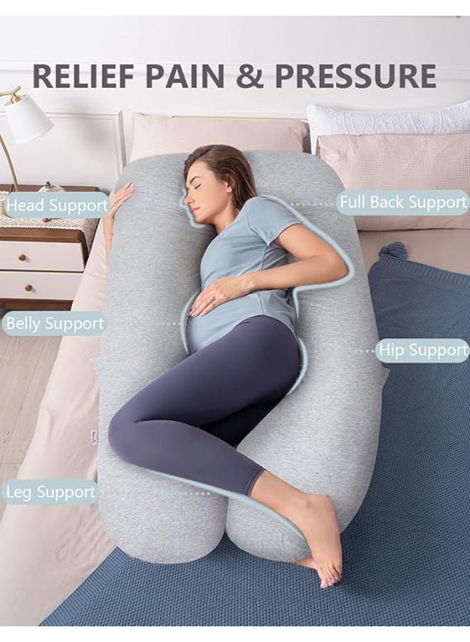 U-Shaped Body Pillow for Side Sleepers, Full Body Support Pillow with Removable Washable Cover for Sleeping Comfort and Daily Rest - Image 2
