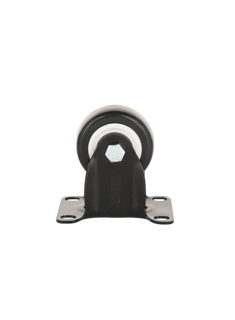 BMB tools Black PVC White Rim Caster 2 Piece 2 Inch - Rigid - Plate| Industrial & Scientific|Material Handling Products|Rubber Caster| Wheel  - Image 2