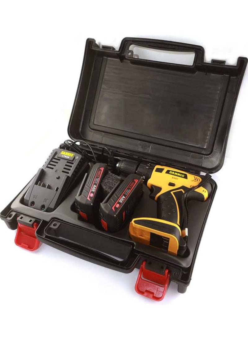 Dannio 20V Lithium-ion Cordless Driver Drill with 2 x 1.5Ah Battery Kitbox, Power Tools Drill Kit with Tool Case (LT20V)  - Image 1