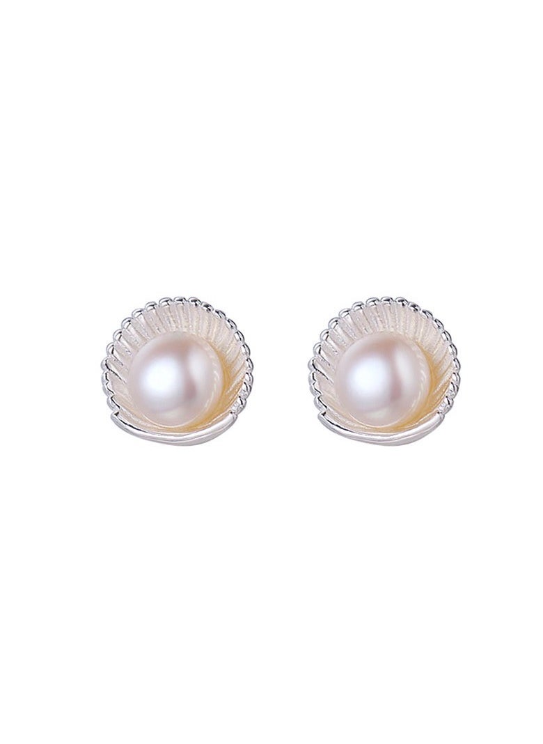 xozgdovg Pearl series shell screw women's ear accessories  - Image 1