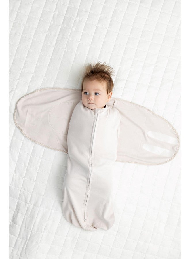 لولا بيبي قماط لولا بيبي "دبل دريم": تصميم حصري بجناحين مزدوجين، معتمد من أطباء الأطفال، قطن فائق النعومة، للأطفال من عمر 0 إلى شهرين، وزن من 6 إلى 14 رطلاً - رمل أبيض - Image 4