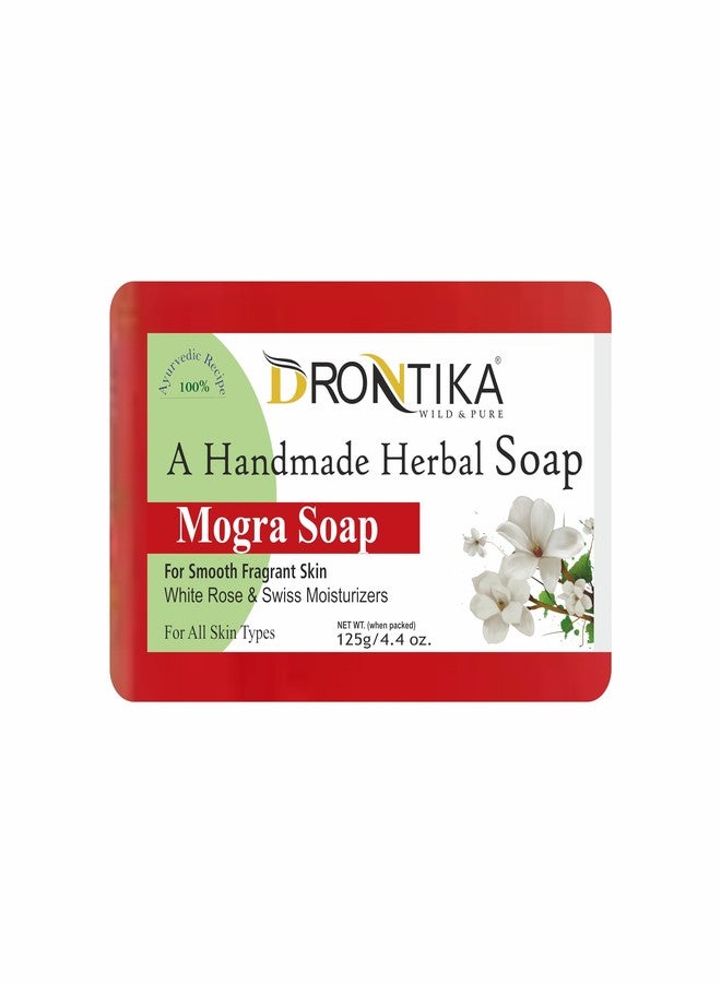 Drontika Wild & Pure Handmade Assorted Bath Soap Orange & Mogra Combo Of Fresh Bathing Bar (Pack Of 8) Each 125gm - Image 4