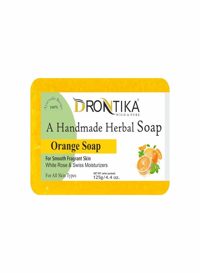 Drontika Wild & Pure Handmade Assorted Bath Soap Orange & Mogra Combo Of Fresh Bathing Bar (Pack Of 8) Each 125gm - Image 5