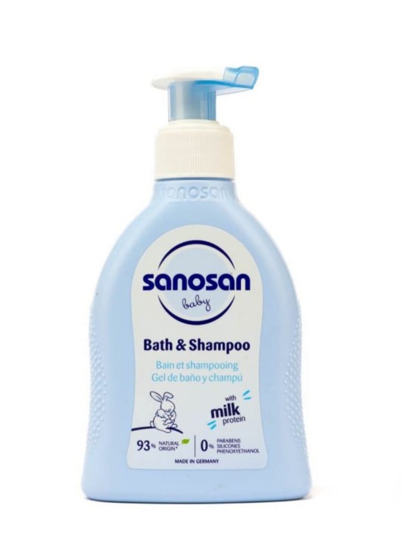 sanosan Two In One Bath Wash And Shampoo For Children From Birth, 200ml