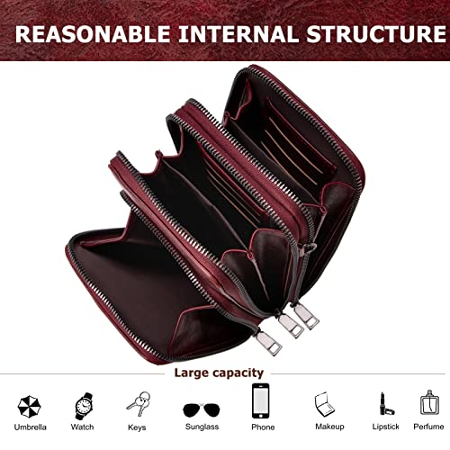 My Friday myfriday Small Crossbody Cell Phone Bags for Women, Leather Shoulder Handbags and Purses with 6 Card slots - Image 3