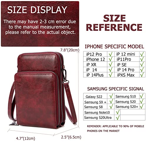 My Friday myfriday Small Crossbody Cell Phone Bags for Women, Leather Shoulder Handbags and Purses with 6 Card slots - Image 2