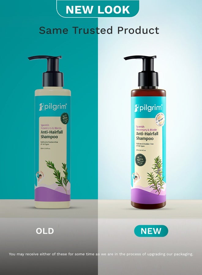 بيلجريم شامبو إسباني مضاد لتساقط الشعر بالروزماري والبيوتين 200 مل | بلسم مضاد لتساقط الشعر بالروزماري والبيوتين للحد من تساقط الشعر وتكسره 200 مل | شعر أقوى بنسبة تصل إلى 95% | لجميع أنواع الشعر - Image 2