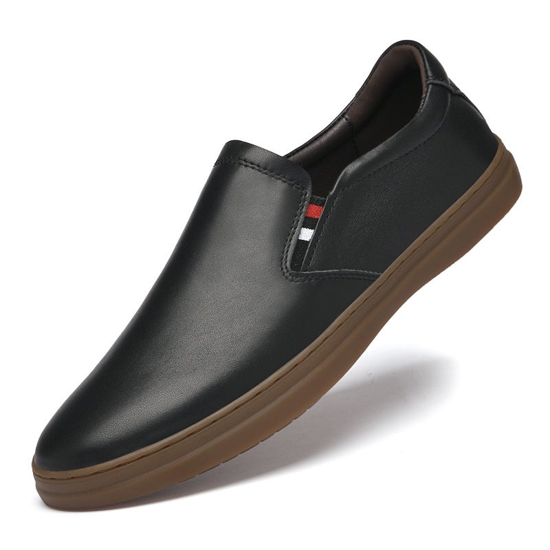 British Board Shoes European Station Simple High-Level Comfortable Fashion Youth Small Leather Shoes Autumn New Work Shoes - Image 1