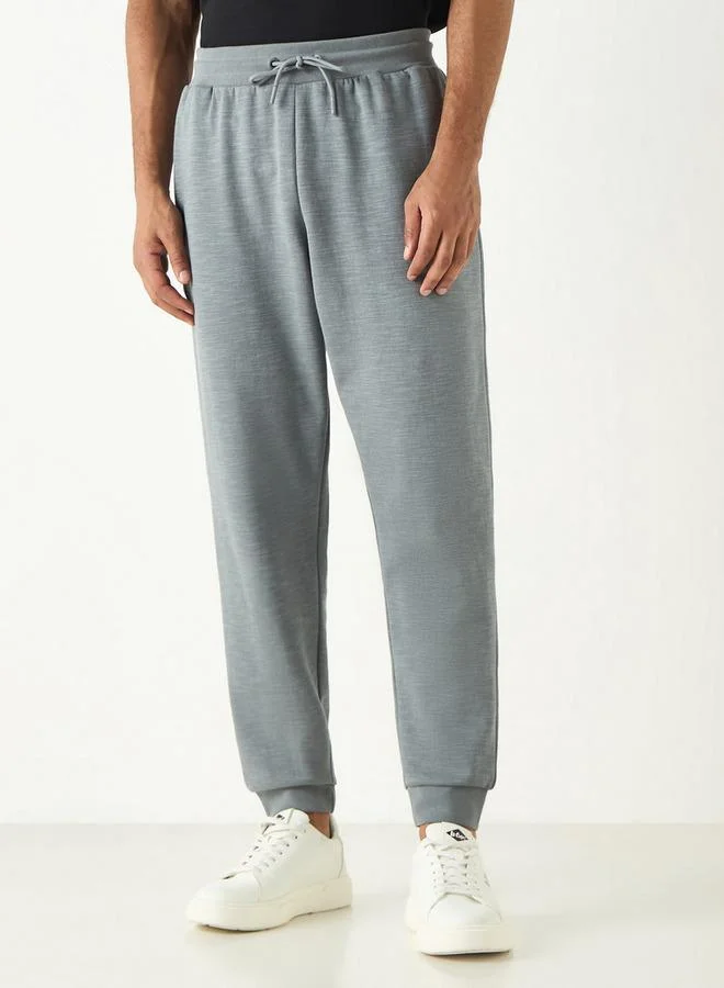 Kappa Logo Detail Joggers with Drawstring Closure and Pockets