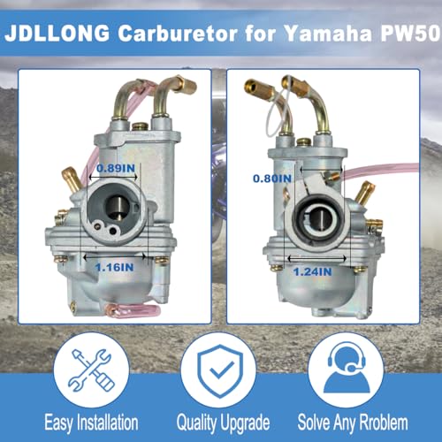 JDLLONG PW50 Carburetor Fit for Yamaha PW 50 Peewee PW50 Y-Zinger Carb 1981+ with Air Filter - Image 2
