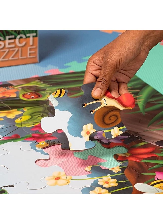 Blue Panda 48 Piece Giant Bugs And Insects Jigsaw Puzzle For Kids Ages 3-5 And 4-8, Jumbo Floor Puzzle For Toddler Preschool Learning (2 X 3 Feet)  - Image 3