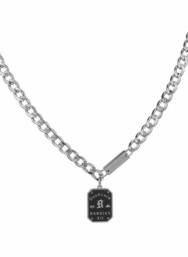 Ins Titanium Steel Necklace For Men And Women, Good Luck Label Necklace, Sweater Chain Accessory (50+5cm) - Image 2