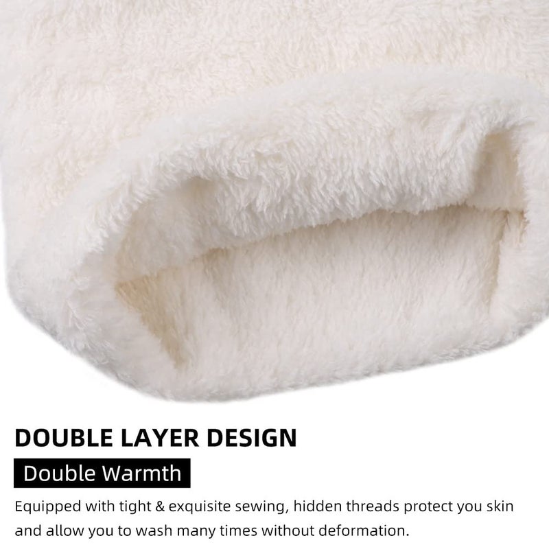 JANGANNSA Fleece Kids Scarf - Warm Winter Autumn Neck Warmer 1-6Y (White) - Image 3