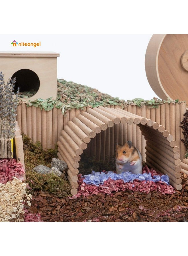 Niteangel Hamster Climbing Ladder Wooden Suspension Bridge for Guinea Pigs Rats Hedgehog Gerbils Mouse Sugar Glider and Other Small Animals (Medium) - Image 4