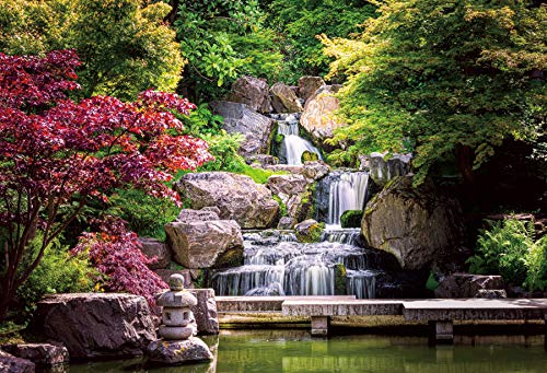 DORCEV 10x8ft Japan Garden Landscape Backdrop Retro Style Park View Photography Background Waterfall Maple Trees Bridge Kyoto Garden Travel Children Adult Portrait Photo Studio Props Wallpaper - Image 4