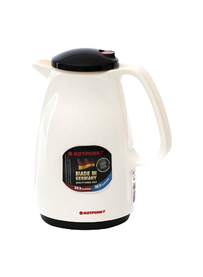 ROTPUNKT High-Quality Vacuum Jug White and Black 0.5 Liter 003-0048