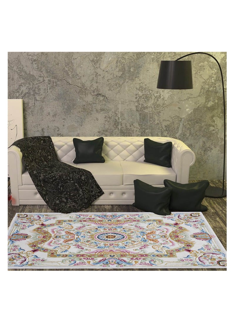 AURUM HOME - AH022A Hand Tufted Traditional Area Rug Indoor Living Dining Bedroom Room and Gallery Area Rugs Cut Pile Wool, Rectangle - Image 1