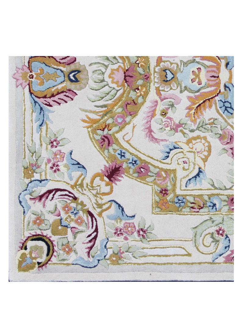 AURUM HOME - AH022A Hand Tufted Traditional Area Rug Indoor Living Dining Bedroom Room and Gallery Area Rugs Cut Pile Wool, Rectangle - Image 1