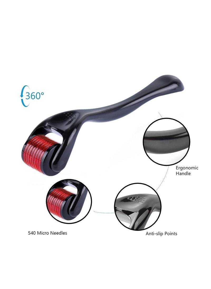 Generic High quality derma roller with fine tips in black and red - Image 2
