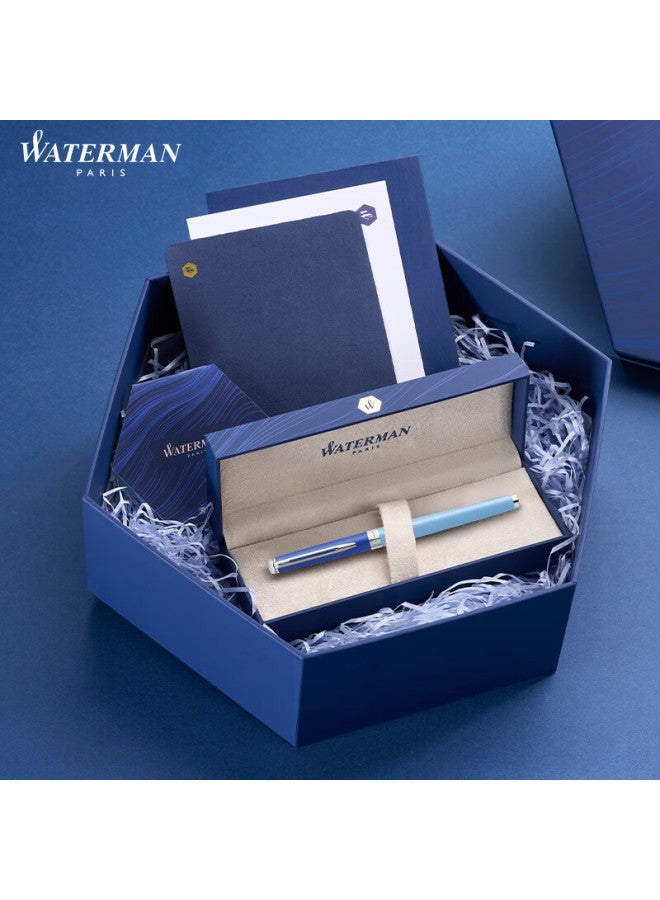 وترمان Waterman هدية التخرج قلم توقيع قلم أعمال مخصص هدية مكتبية هدية عيد ميلاد أنيق وأنيق قلم حبر أزرق + صندوق هدايا سداسي - Image 1