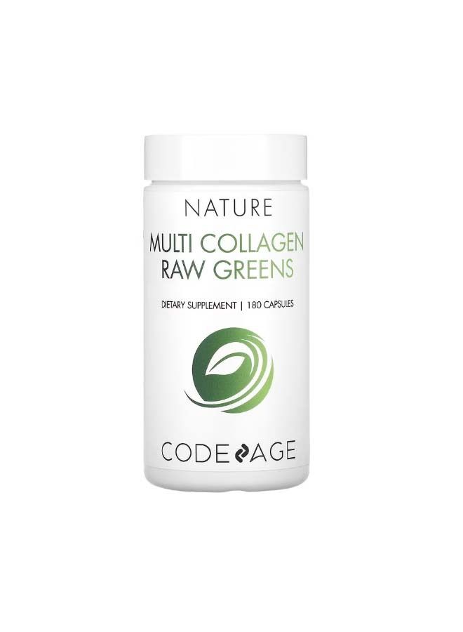 Codeage Nature Multi Collagen Raw Greens 180 Capsules - Image 1