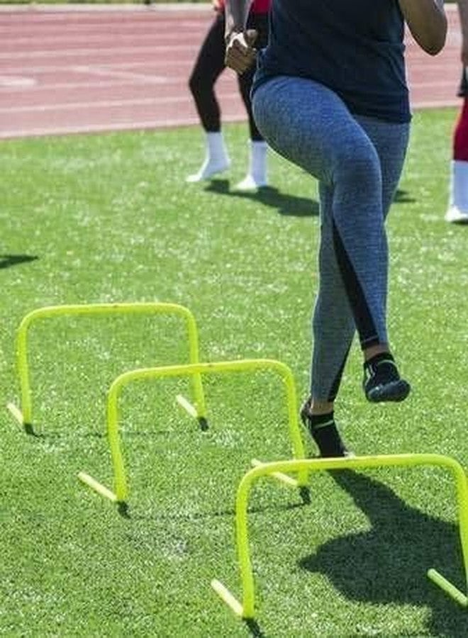 YMD 12 inch 4 pcs Agility Speed Training and Practice Hurdle for Track and Fields PVC Speed Hurdles (for Adults, Children Pack of 4) - Image 1