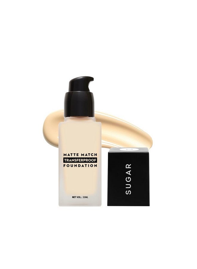 SUGAR Cosmetics Matte Match Transferproof Foundation | Upto 24 Hr Wear | Waterproof | Suits All Skin Types | 30Ml (17 Raf) - Image 1