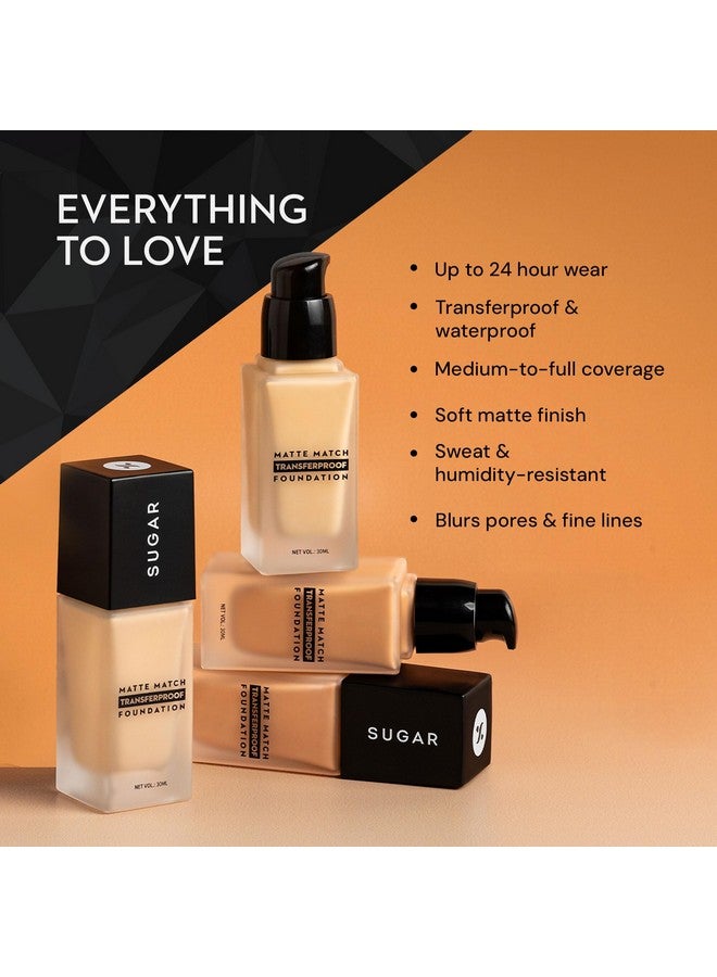SUGAR Cosmetics Matte Match Transferproof Foundation | Upto 24 Hr Wear | Waterproof | Suits All Skin Types | 30Ml (17 Raf) - Image 2