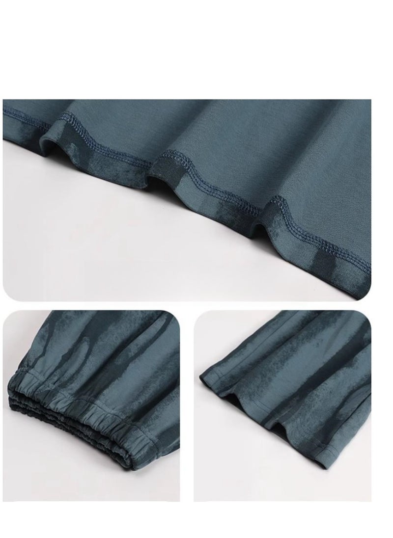 MIIOW - Cotton Pajamas Men's Oversized Loose Long Sleeved High-End Home Suit Set - Image 1