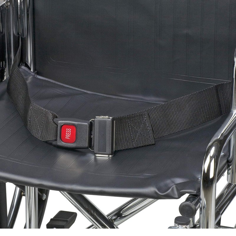 DMI Wheelchair Seat Belt and Safety Harness Easy Install FSA and HSA Eligible 48 Inches long and 175 Inches Thick Adjusts to 41 Inches Black Pack of 1