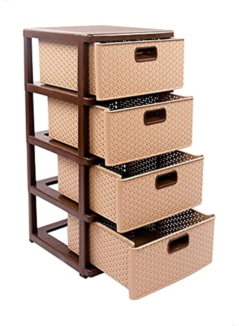 خورشيد بلاست وحدة ادراج مطبخ لميس 4 دور رتان من خورشيد بلاستك لون بيج  019951