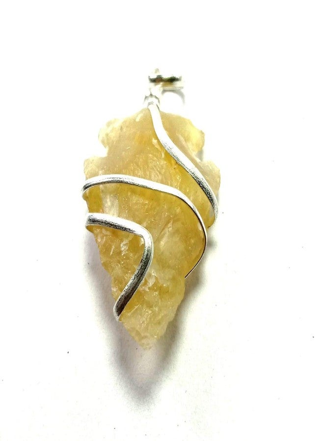 CA AGATE Yellow Carnelian Arrow Healing Crystal Pendant Necklace for Women - Image 3