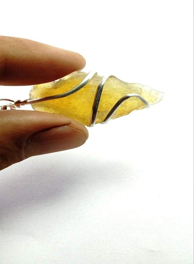 CA AGATE Yellow Carnelian Arrow Healing Crystal Pendant Necklace for Women - Image 2