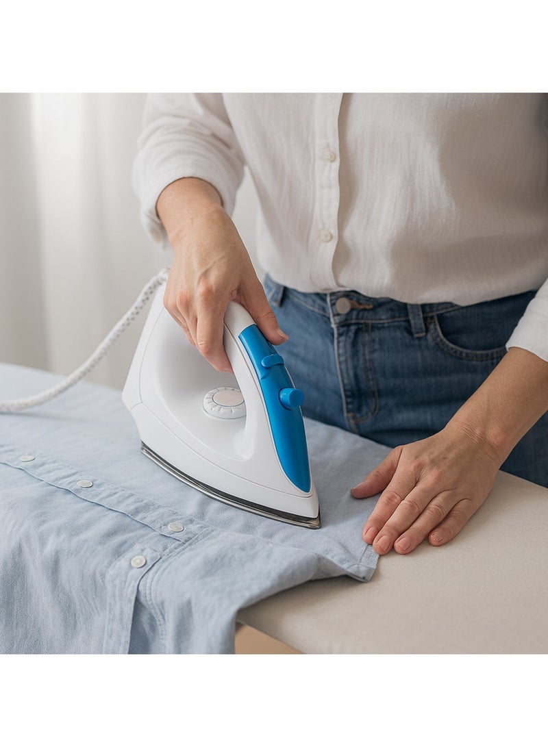 جيهام مكواة بخار للملابس - مكواة سفر صغيرة الحجم مع تسخين سريع، لوحة مسطحة غير لاصقة من مادة PTFE، قابس الاتحاد الأوروبي، 220 فولت - 240 فولت - مكواة يدوية خفيفة الوزن للمنزل والمكتب والسفر - Image 2
