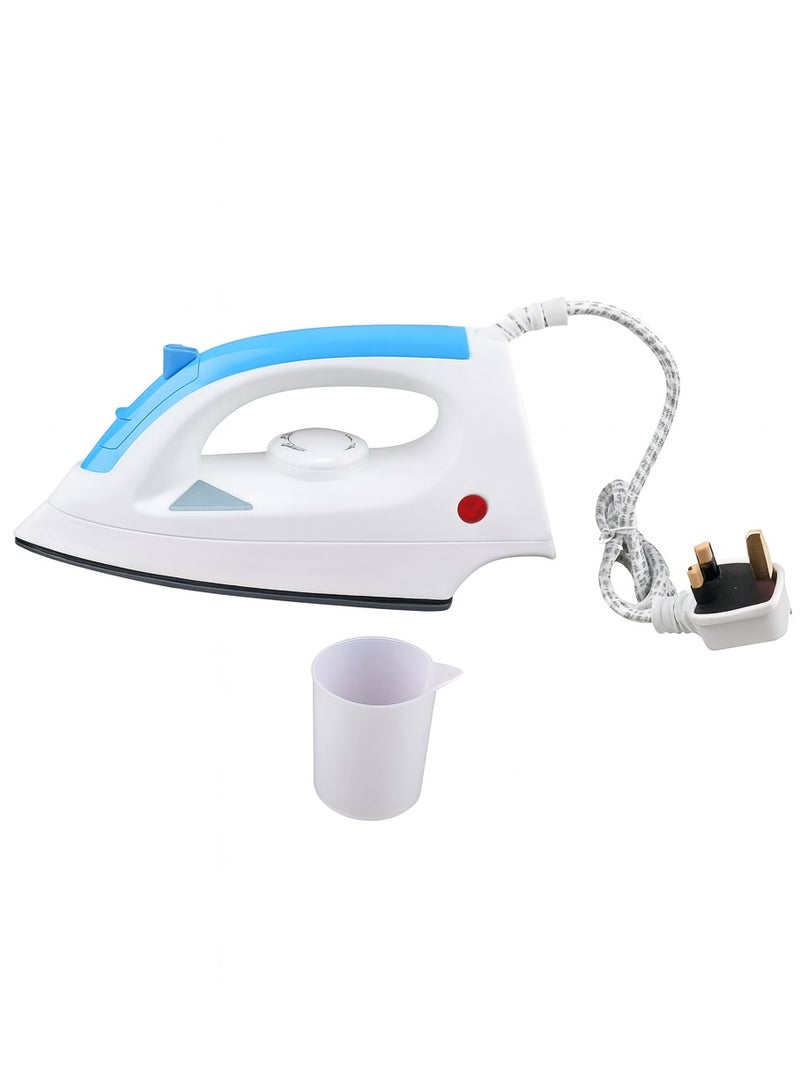 جيهام مكواة بخار للملابس - مكواة سفر صغيرة الحجم مع تسخين سريع، لوحة مسطحة غير لاصقة من مادة PTFE، قابس الاتحاد الأوروبي، 220 فولت - 240 فولت - مكواة يدوية خفيفة الوزن للمنزل والمكتب والسفر - Image 3