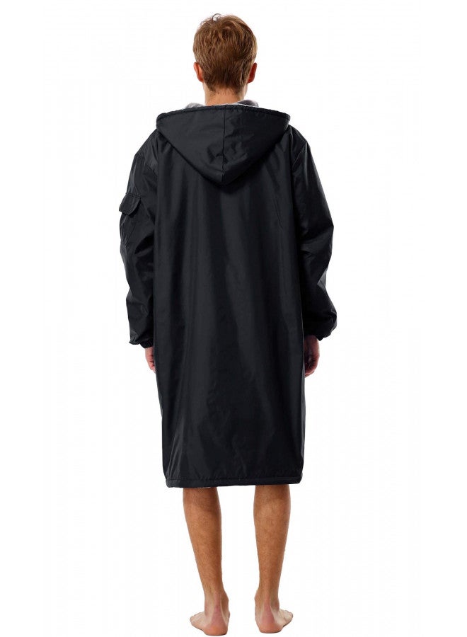 Adoretex Adoretex Unisex Adults & Youth Faux Fur Lining Swim Parka (PK003) - Black - Adult - Small - Image 2