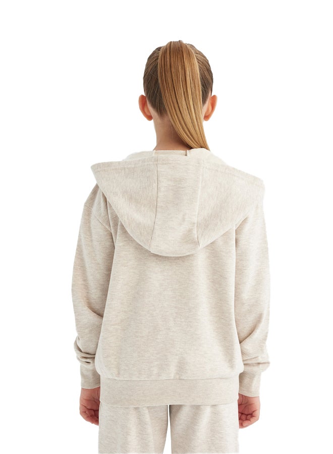 DeFacto Girl Regular Fit Hooded Long Sleeve Knitted Cardigan - Image 2