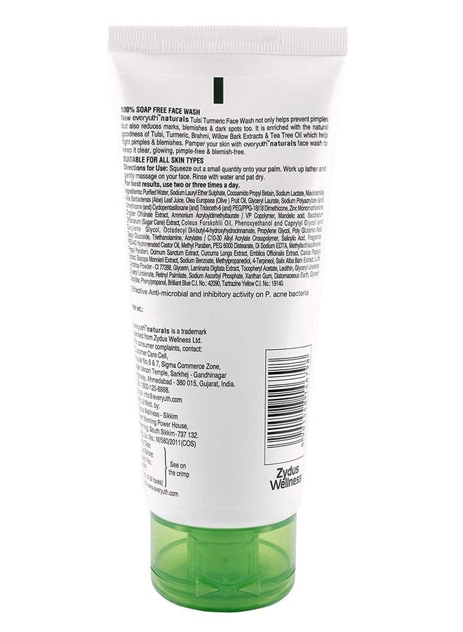 Everyuth Naturals Anti Acne Anti Marks Tulsi Turmeric Face Wash 50g Pack of 3 - Image 5