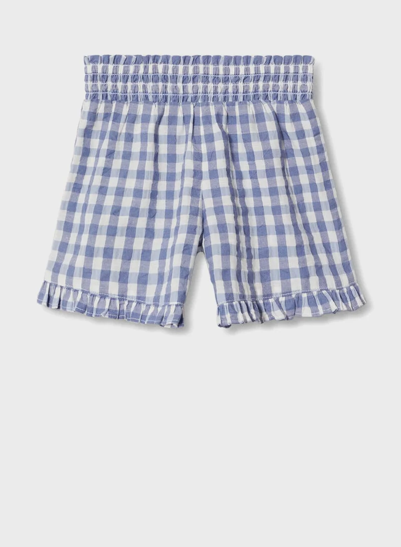MANGO Infant Checked Shorts
