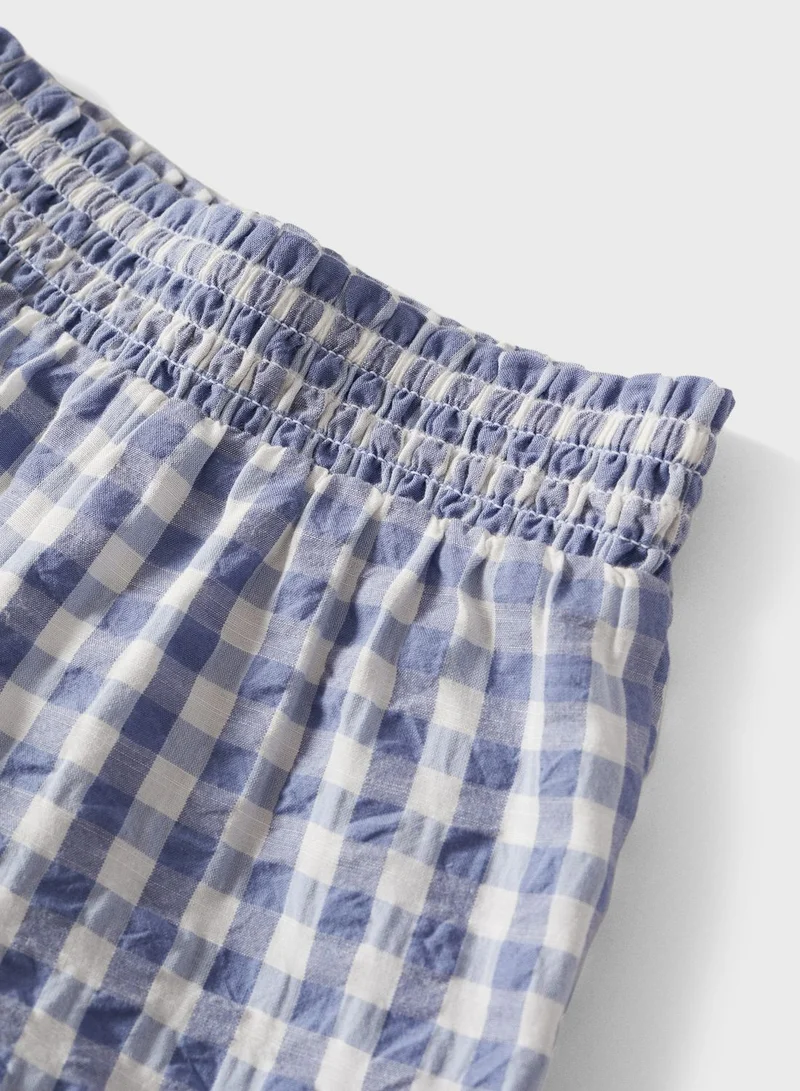 MANGO Infant Checked Shorts