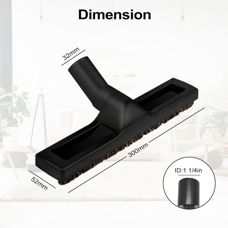 ANBOO 32mm 1 1/4 inches Vacuum Hardwood Floor Attachment Accessories Deluxe Extra Large Hardwood Brush 1-1/4inch Multi Surface Vacuum Floor Brush 360 Degrees Swivel Head Hard Floor Brush - Image 2