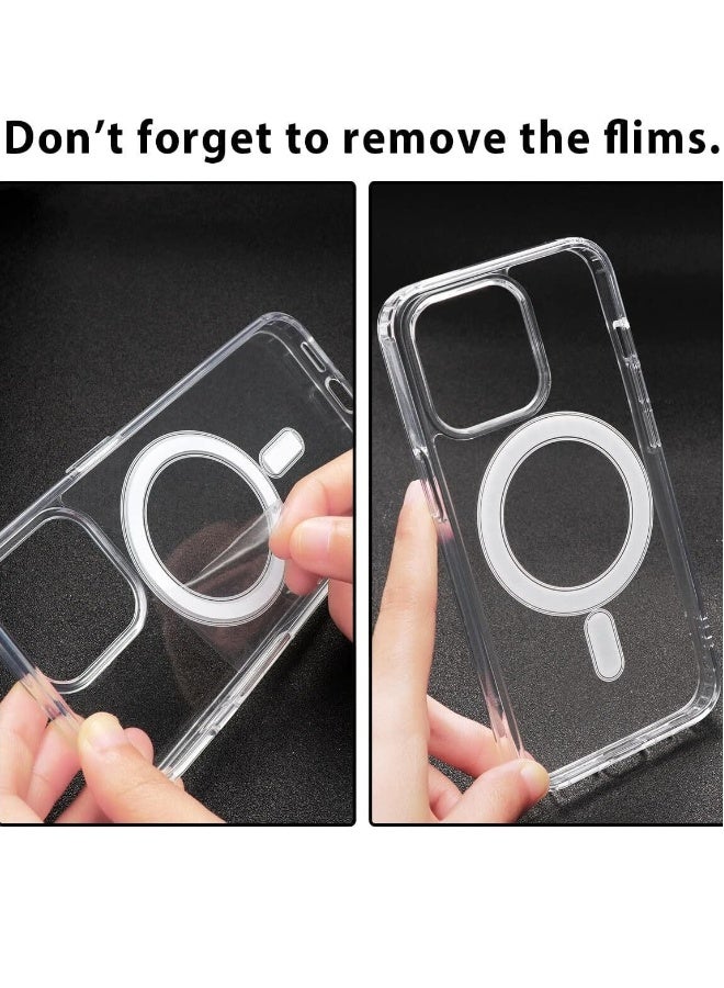 دوسالا غطاء مغناطيسي شفاف لأيفون 11 متوافق مع MagSafe، غلاف واقي هجين من الكريستال الصافي، غلاف خلفي صلب مضاد للصدمات، إطار سيليكون نحيف وشفاف لجهاز أيفون 11 من آبل - Image 5