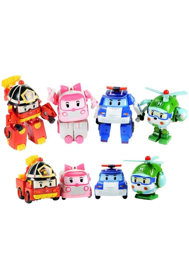 4pcs/Set Robocar Poli Helly Transforming Robot  - Image 1