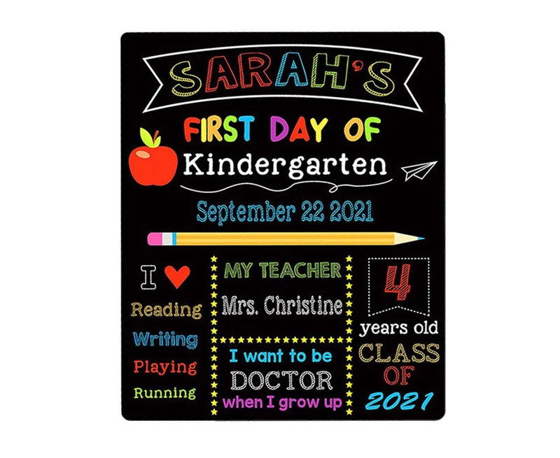 For The First and Last Day of School Student DIY Double-sided Chalkboard Sign - Image 5