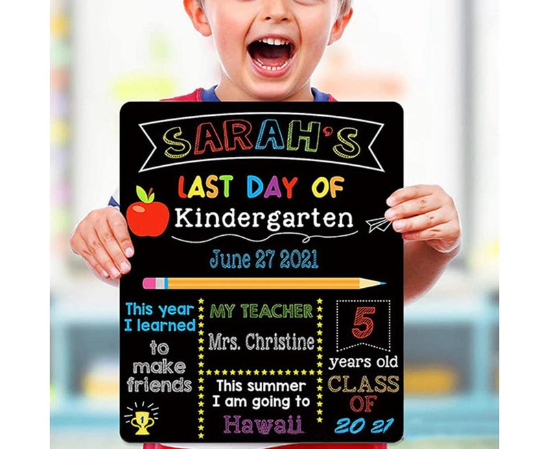 For The First and Last Day of School Student DIY Double-sided Chalkboard Sign - Image 3