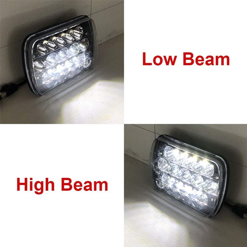 AMUNIESUN Black Pair 45W 7x6 5x7 LED Headlights for Chevy, Jeep, Toyota, Dodge, Ford - Image 3