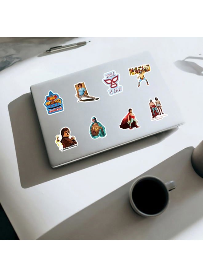 BLCAFEE 61 Pcs Nacho Libre Stickers Comedy Movie Graffiti Waterproof Vinyl for Kids Adults Teens for Birthday Party Supplies Decoration Favors for Water Bottles Laptop Suitcase Scrapbooking Gifts - Image 4