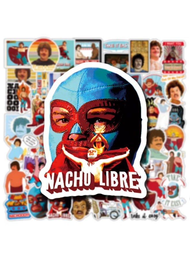 BLCAFEE 61 Pcs Nacho Libre Stickers Comedy Movie Graffiti Waterproof Vinyl for Kids Adults Teens for Birthday Party Supplies Decoration Favors for Water Bottles Laptop Suitcase Scrapbooking Gifts - Image 3